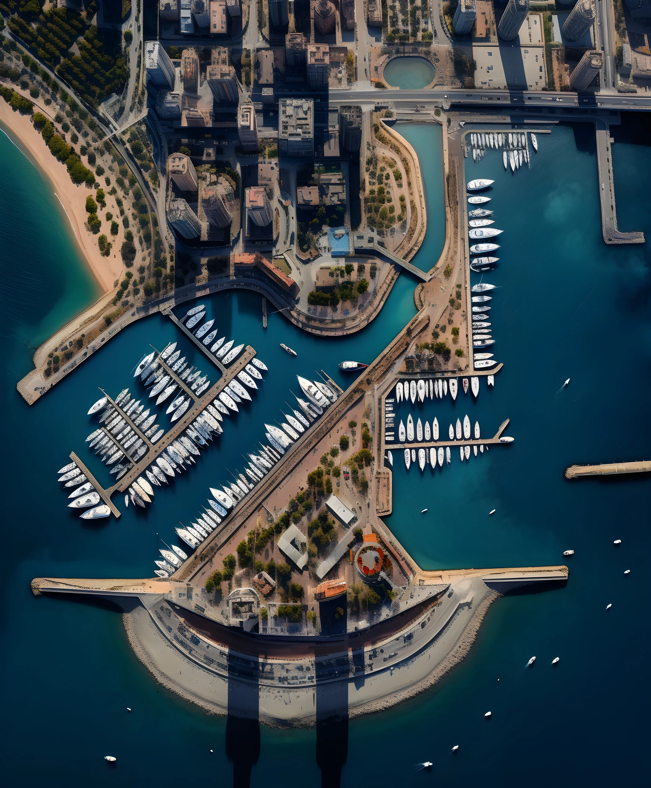 aerial view city by water (1)